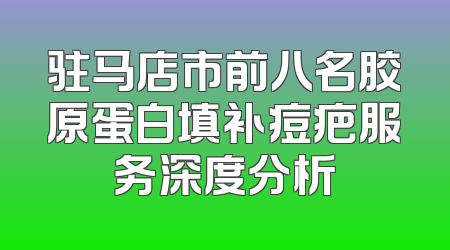 驻马店市前八名胶原蛋白填补痘疤服务深度分析