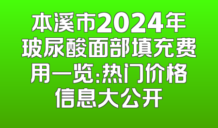 本溪市2024年玻尿酸面部填充费用一览：热门价格信息大公开