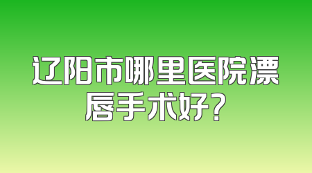 辽阳市哪里医院漂唇手术好？