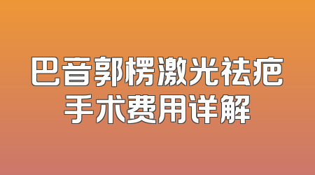 巴音郭楞激光祛疤手术费用详解