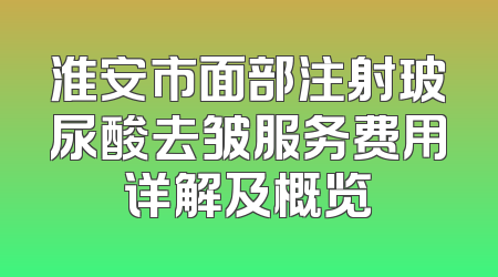淮安市面部注射玻尿酸去皱服务费用详解及概览
