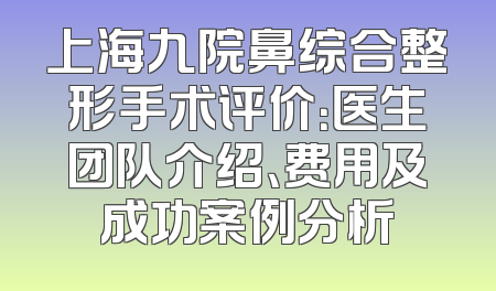 上海九院鼻综合整形手术评价：医生团队介绍、费用及成功案例分析