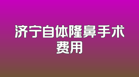 济宁自体隆鼻手术费用