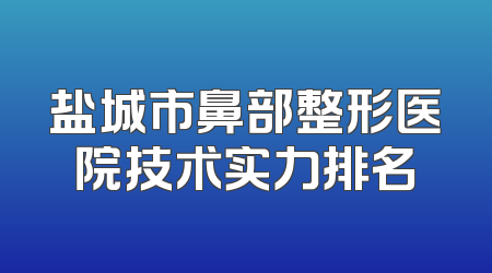 盐城市鼻部整形医院技术实力排名