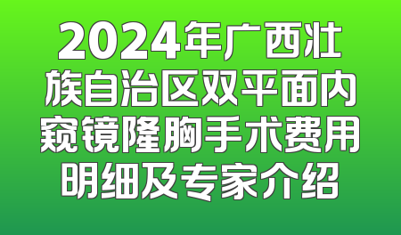 2024年广西壮族自治区双平面内窥镜隆胸手术费用明细及专家介绍