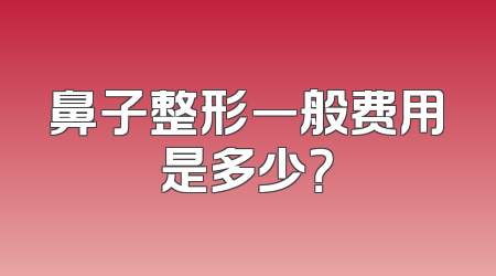 鼻子整形一般费用是多少？