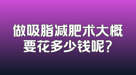 做吸脂减肥术大概要花多少钱呢？