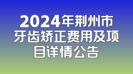 2024年荆州市牙齿矫正费用及项目详情公告