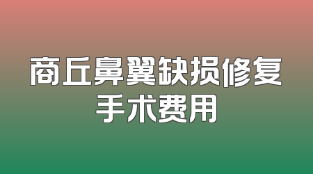 商丘鼻翼缺损修复手术费用