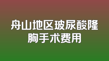 舟山地区玻尿酸隆胸手术费用