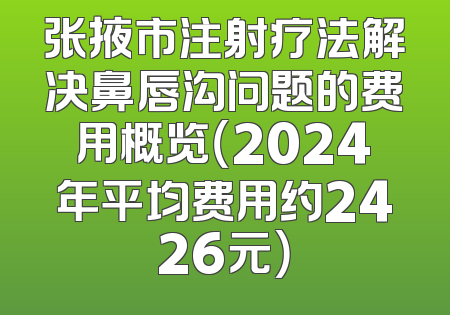 张掖市注射疗法解决鼻唇沟问题的费用概览（2024年平均费用约2426元）