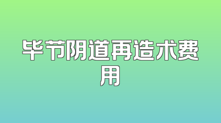 毕节阴道再造术费用