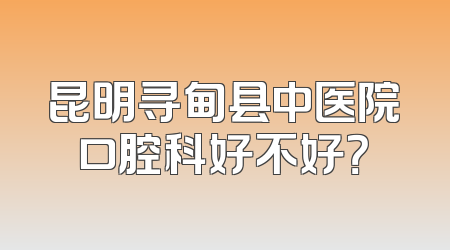 昆明寻甸县中医院口腔科好不好？