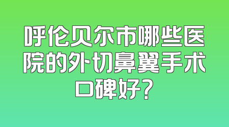呼伦贝尔市哪些医院的外切鼻翼手术口碑好？