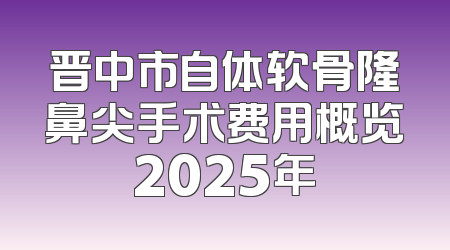 晋中市自体软骨隆鼻尖手术费用概览2025年