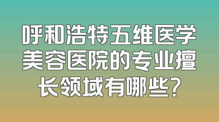 呼和浩特五维医学美容医院的专业擅长领域有哪些？