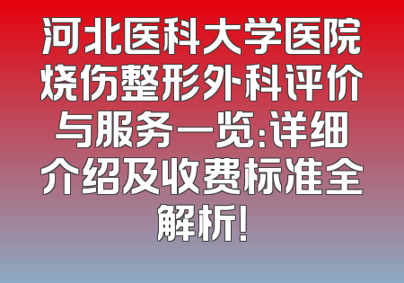 河北医科大学医院烧伤整形外科评价与服务一览：详细介绍及收费标准全解析！