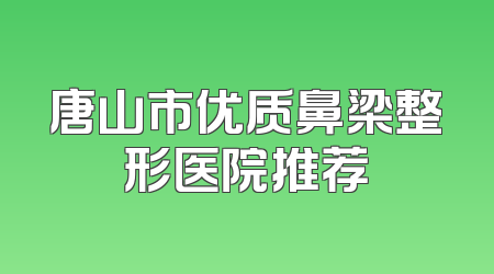 唐山市优质鼻梁整形医院推荐