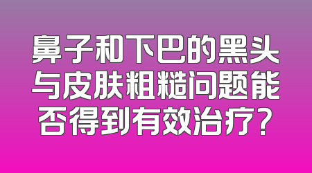 鼻子和下巴的黑头与皮肤粗糙问题能否得到有效治疗？