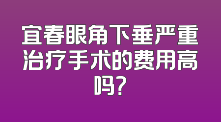 宜春眼角下垂严重治疗手术的费用高吗？