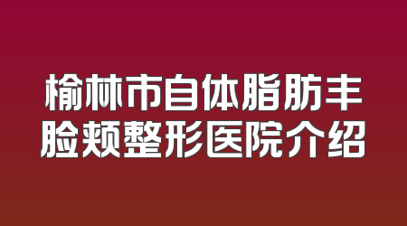 榆林市自体脂肪丰脸颊整形医院介绍