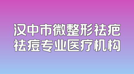 汉中市微整形祛疤祛痘专业医疗机构