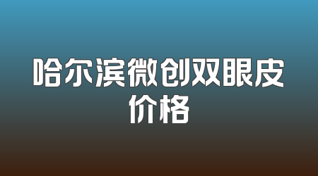 哈尔滨微创双眼皮价格