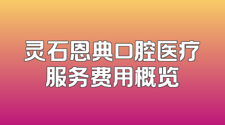 灵石恩典口腔医疗服务费用概览