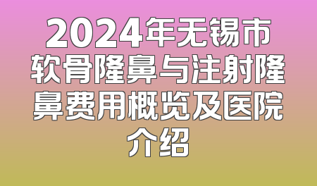 2024年无锡市软骨隆鼻与注射隆鼻费用概览及医院介绍