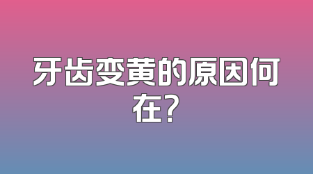 牙齿变黄的原因何在？