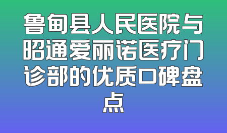 鲁甸县人民医院与昭通爱丽诺医疗门诊部的优质口碑盘点
