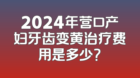 2024年营口产妇牙齿变黄治疗费用是多少？