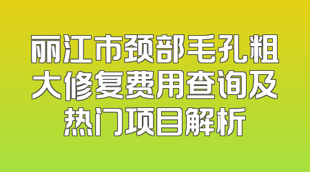丽江市颈部毛孔粗大修复费用查询及热门项目解析