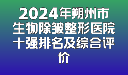 2024年朔州市生物除皱整形医院十强排名及综合评价