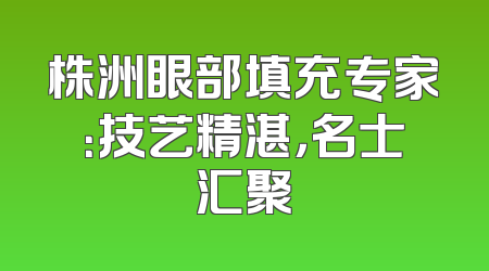 株洲眼部填充专家：技艺精湛，名士汇聚