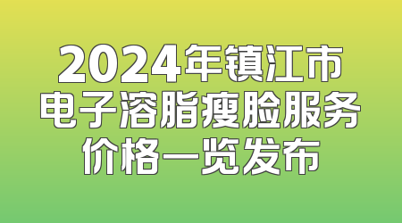 2024年镇江市电子溶脂瘦脸服务价格一览发布