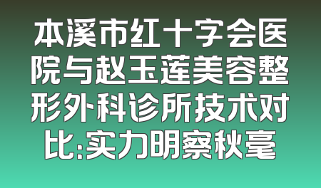 本溪市红十字会医院与赵玉莲美容整形外科诊所技术对比：实力明察秋毫