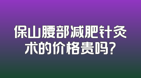保山腰部减肥针灸术的价格贵吗？