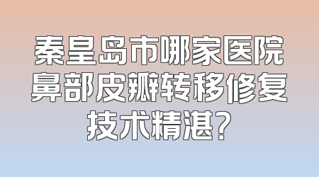 秦皇岛市哪家医院鼻部皮瓣转移修复技术精湛？