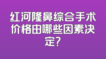 红河隆鼻综合手术价格由哪些因素决定？