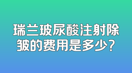 瑞兰玻尿酸注射除皱的费用是多少？
