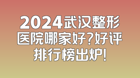 2024武汉整形医院哪家好？好评排行榜出炉！