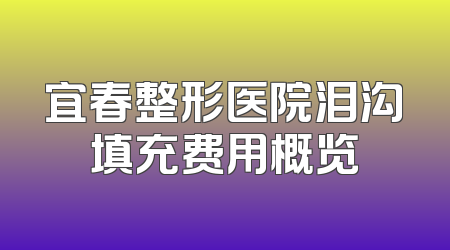 宜春整形医院泪沟填充费用概览