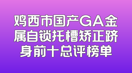 鸡西市国产GA金属自锁托槽矫正跻身前十总评榜单