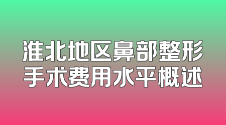 淮北地区鼻部整形手术费用水平概述