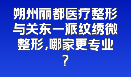 朔州丽都医疗整形与关东一派纹绣微整形，哪家更专业？