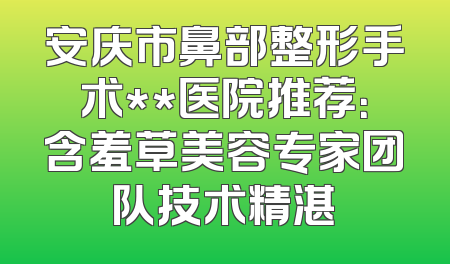 安庆市鼻部整形手术**医院推荐：含羞草美容专家团队技术精湛