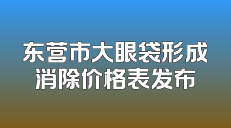 东营市大眼袋形成消除价格表发布