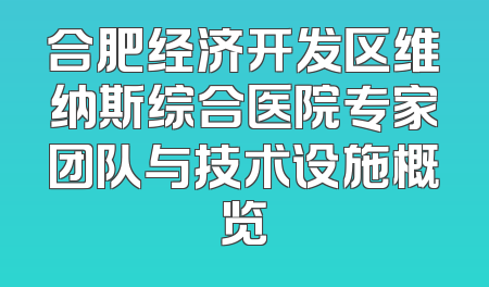 合肥经济开发区维纳斯综合医院专家团队与技术设施概览