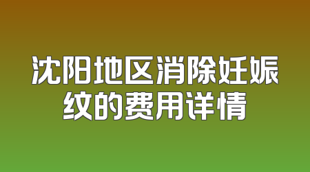 沈阳地区消除妊娠纹的费用详情